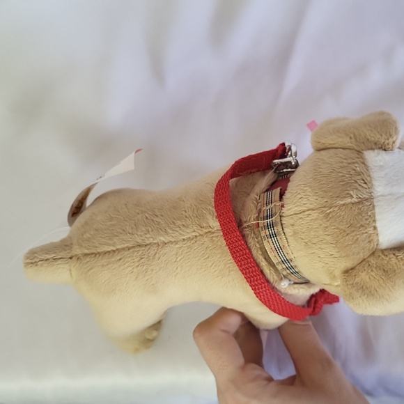 Shar Pei Dog Our Generation Plush Like New Plaid Collar Red Leash - Picture 11 of 13